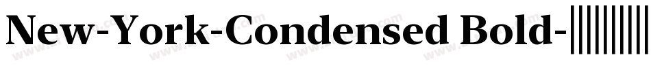 New-York-Condensed Bold字体转换 New-York-Condensed Bold字体转换